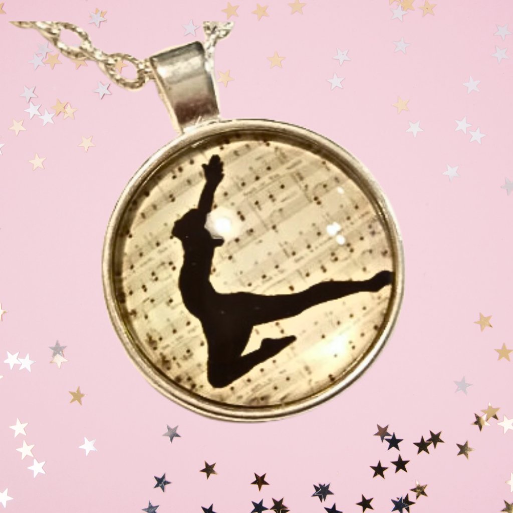 Ballet Dancer Cabochon Necklace